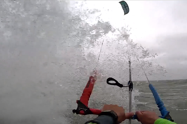 Test Rain-X with kite surfing on a GoPro