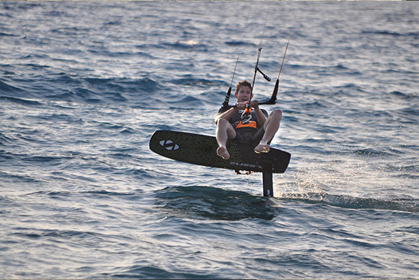 Kitefoil racer Tomi Deak