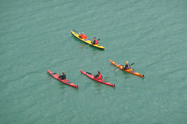 Kayaking on Lake Achen