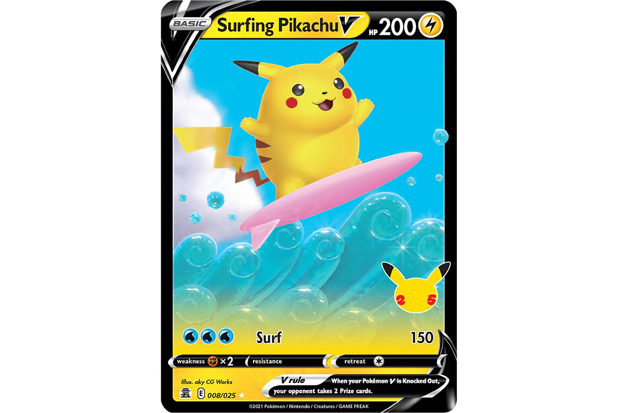 Surfing Pikachu V 008/025 Celebrations - Kite Pokemon