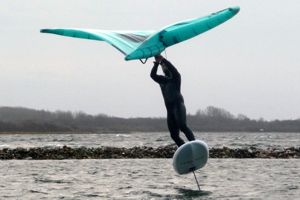 Robert op mijn wingfoil set