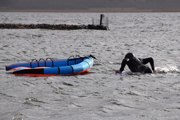 Mit meinem neuen Wingfoil Set auf dem Wasser.