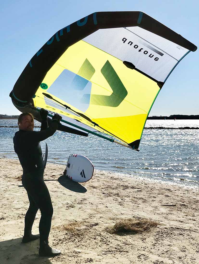 J'ai aussi fait un camarade de la vieille garde du kitesurf, Fons, enthousiaste.