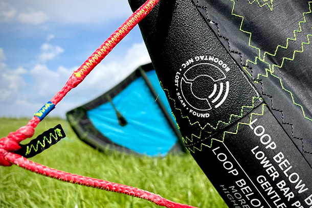 Booomtag geintegreerd in Ventum Kiteboarding kites